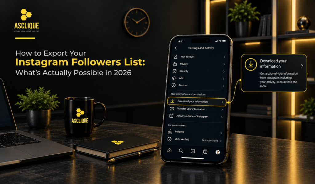 How to export Instagram followers list—what Instagram's data download includes and what it doesn't.