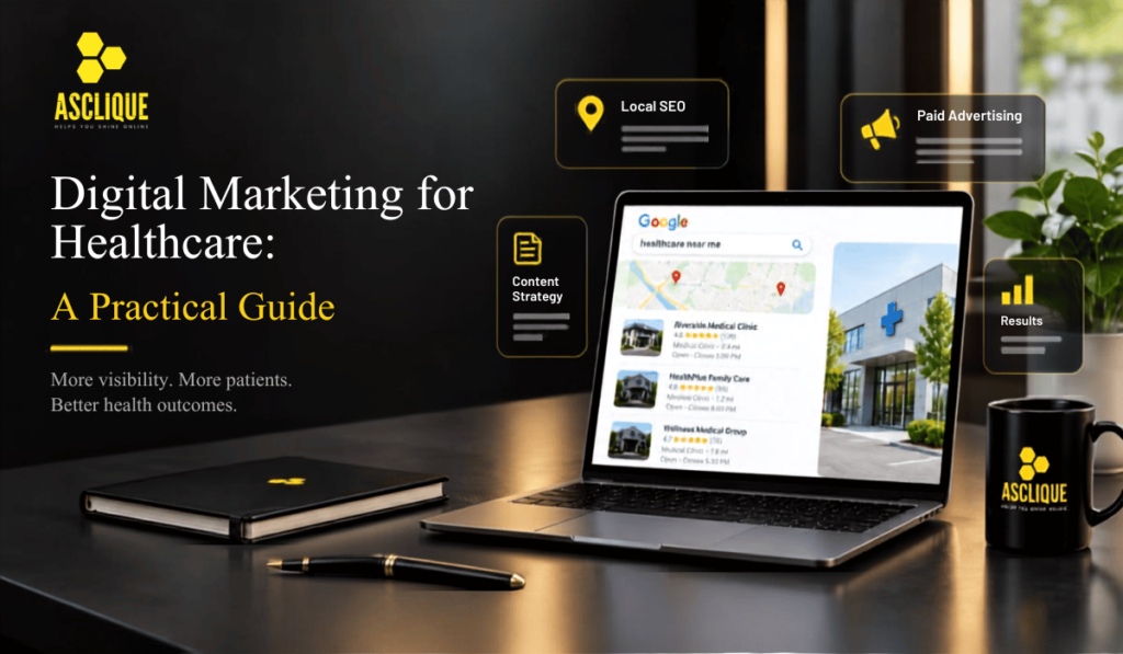 Healthcare digital marketing guide — local SEO, content strategy, and paid advertising for medical practices.