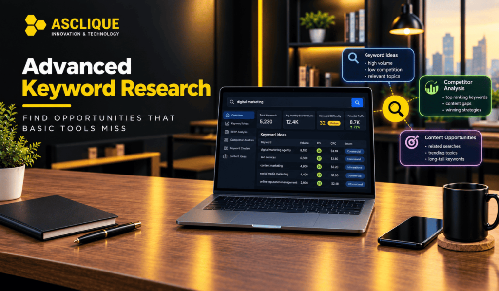 Advanced keyword research techniques for finding high-value SEO opportunities.