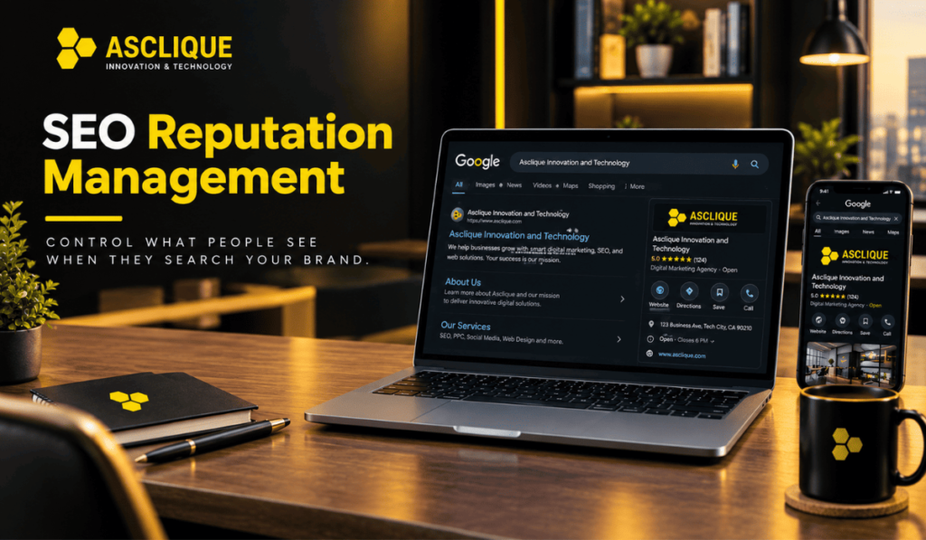 SEO reputation management—controlling what appears when people search your brand name.