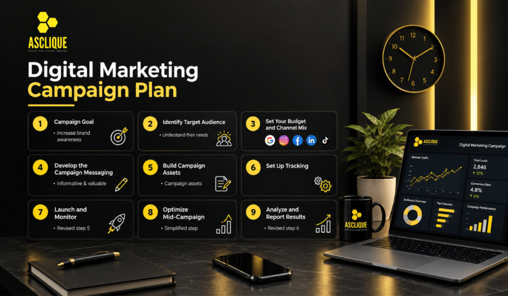 Digital marketing campaign planning guide — step by step process for agencies and businesses.