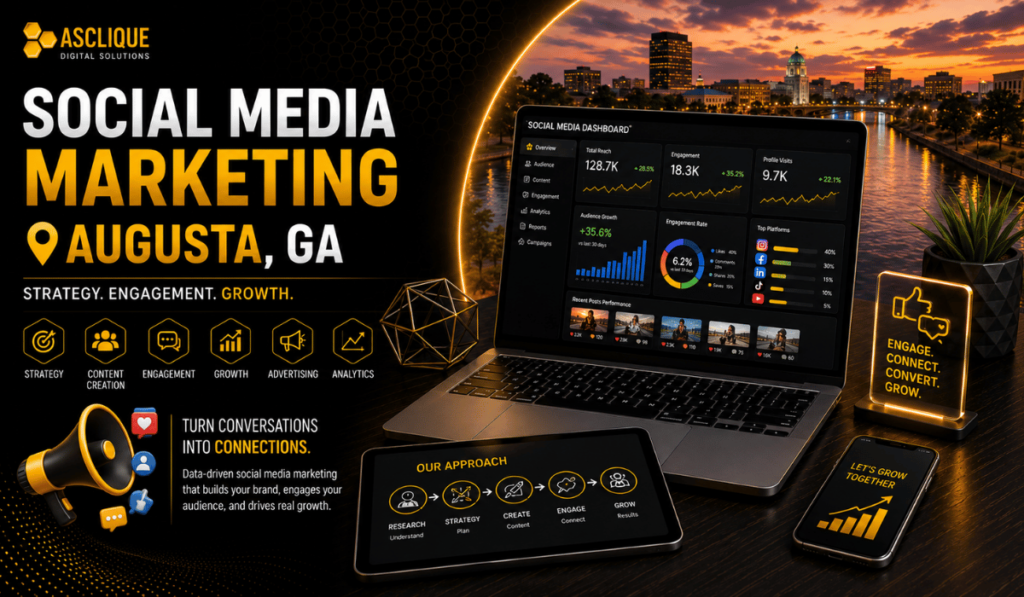 Social Media Marketing, Augusta GA, Social Media Agency, Local Marketing, Fort Eisenhower, Masters Tournament